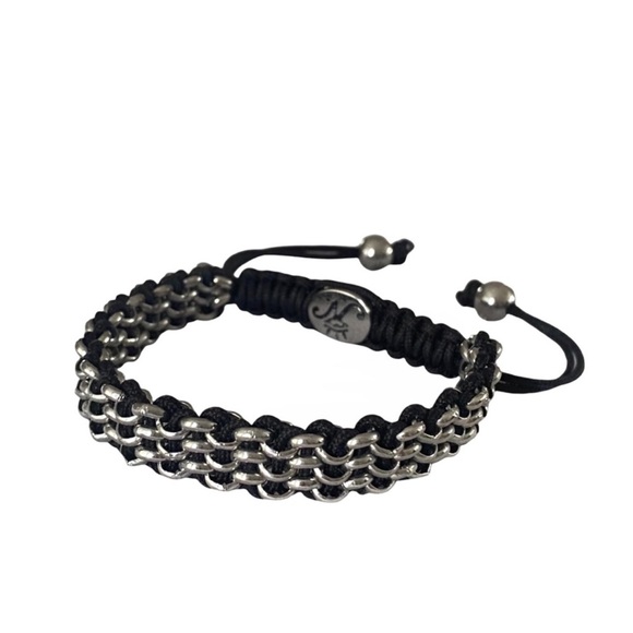 NEW NOGU Silver and Black Kismet Link Bracelet - Picture 3 of 4